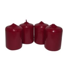 Gyertya nagy adventi bordó  5 cm X 7 cm, 4db/csomag