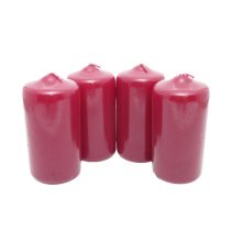 Gyertya óriás adventi piros 5 cm X 10 cm, 4db/csomag