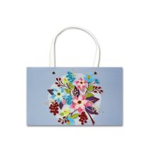 Ajándéktasak fekvő virágos 28 cm x 10 cm x 17cm