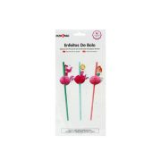 Szívószál papír sellők 6 db-os, 20 cm