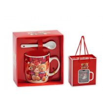 Bögre macis + kiskanál dísztasakban 2 dl