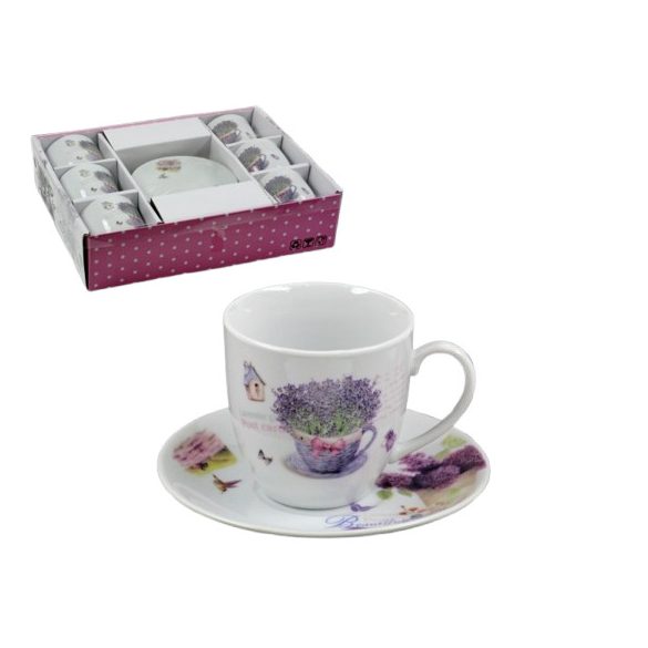 Cappucinos csésze szett levendulás 12 db-os