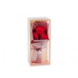 Szappanrózsa csokor többféle színben díszdobozban