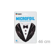 Esküvői szív alakú fólialufi öltönyös 46 cm