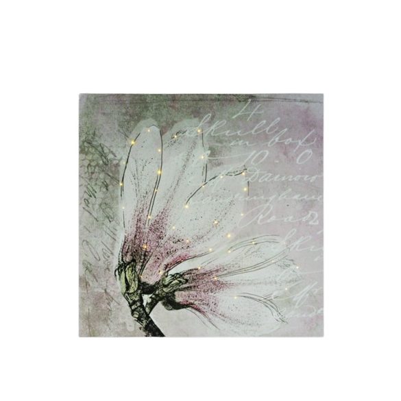Világító ledes falikép virág 40 cm X 40 cm