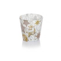   Illatgyertya pohár karácsonyi illatú arany-ezüst mintával 115 g