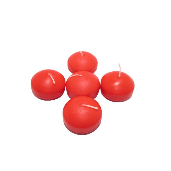 Úszógyertya piros színű 5 db/csomag 4,5 cm X 3,3 cm