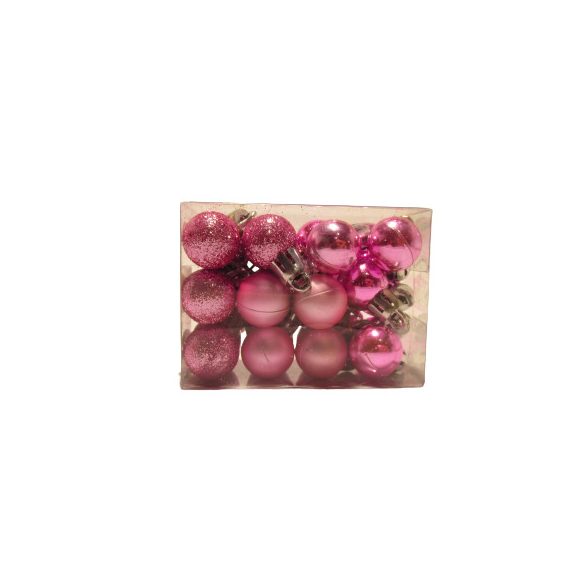 Karácsonyfadísz mini gömb rózsaszín