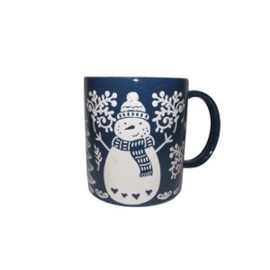 Karácsonyi óriás bögre kék hóemberes