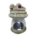 Gyertyatartó kerámia házikó kicsi 15,5 cm x 9,5 cm