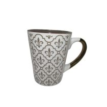 Bögre domború mintás fehér