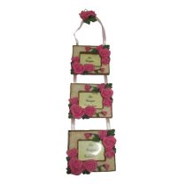 Képkeret 3 részes rózsás 37 cm X 8,5 cm