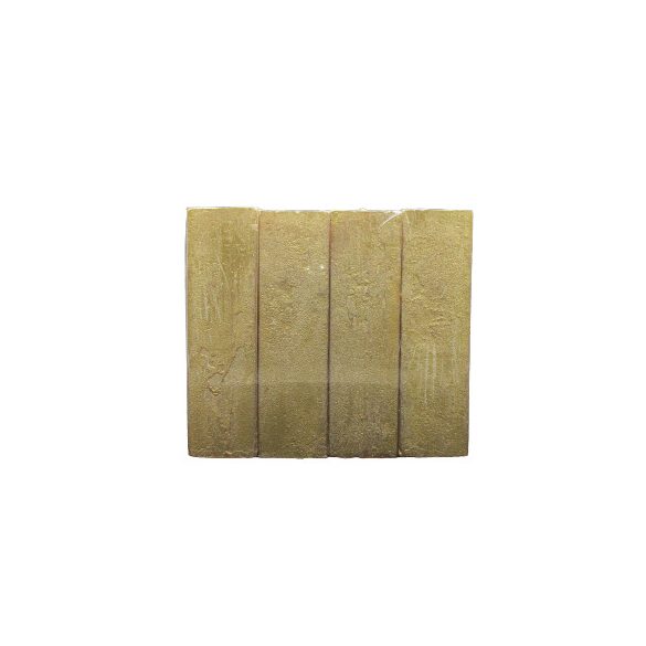 Gyertya rusztikus hasáb arany színű metál 10,5x3,5 cm 4db/cs