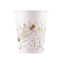   Papírpohár Sparkling Celebration, Csillogó ünneplés papír pohár 8 db-os 200 ml