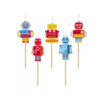 Tortagyertya Robotok 5 db/csomag