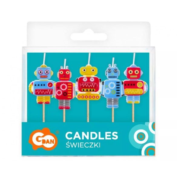 Tortagyertya Robotok 5 db/csomag