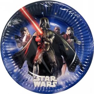 Papír tányér Star Wars Lightsaber 19,5 cm, 8 db/csomag