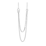 Victoria nyaklánc ezüst színű, dupla láncú, rozsdamentes acél, 82 cm