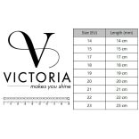 Victoria karkötő ezüst színű, kék kövekkel, rozsdamentes acél, 47 cm