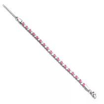   Victoria karkötő ezüst-rózsaszín színű, rozsdamentes acél, 21 cm