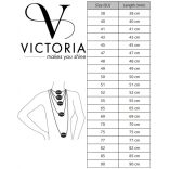 Victoria nyaklánc szett ezüst színű, kővel, rozsdamentes acél, 42 cm + 43 cm