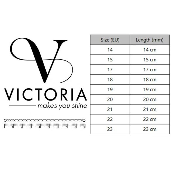 Victoria karkötő ezüst színű, kövekkel, rozsdamentes acél, 21 cm