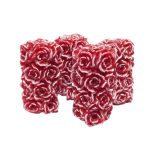 Gyertya rózsa henger piros színű 6,5 cm X 11 cm