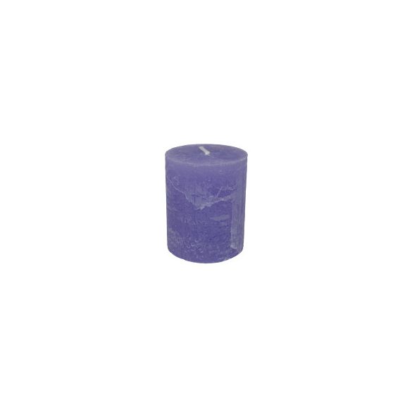 Gyertya rusztikus adventi lila színű 4 cm X 5 cm, 4db/csomag