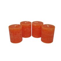   Gyertya rusztikus adventi narancs színű 4 cm X 5 cm, 4db/csomag