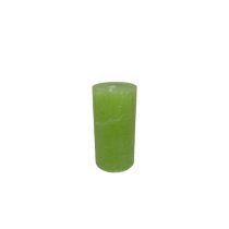   Gyertya rusztikus adventi kiwi zöld színű 4 cm X 8 cm, 4db/csomag