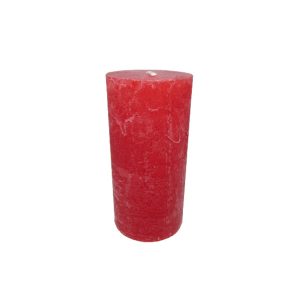 Gyertya rusztikus adventi piros színű 4 cm X 8 cm, 4db/csomag