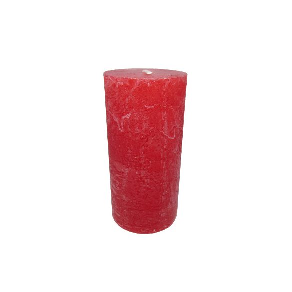 Gyertya rusztikus adventi piros színű 4 cm X 8 cm, 4db/csomag