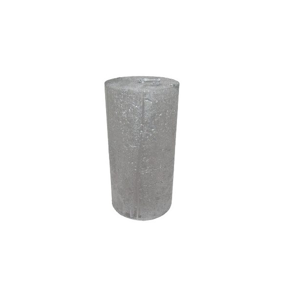 Gyertya rusztikus adventi ezüst színű 4 cm X 8 cm, 4db/csomag