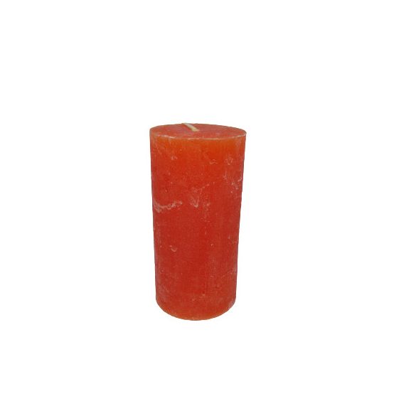 Gyertya rusztikus adventi narancs színű 5 cm X 10 cm, 4db/csomag
