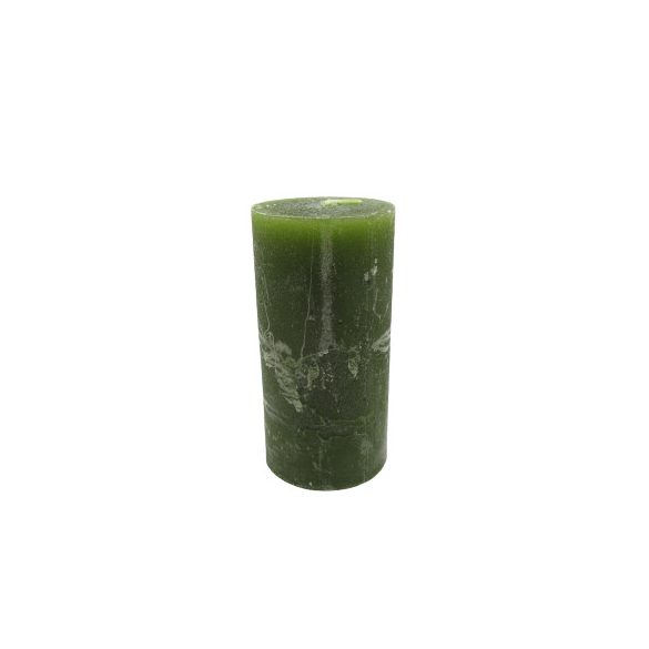 Gyertya rusztikus adventi oliva zöld színű 5 cm X 10 cm, 4db/csomag