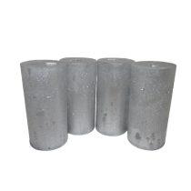   Gyertya rusztikus adventi ezüst színű 5 cm X 10 cm, 4db/csomag