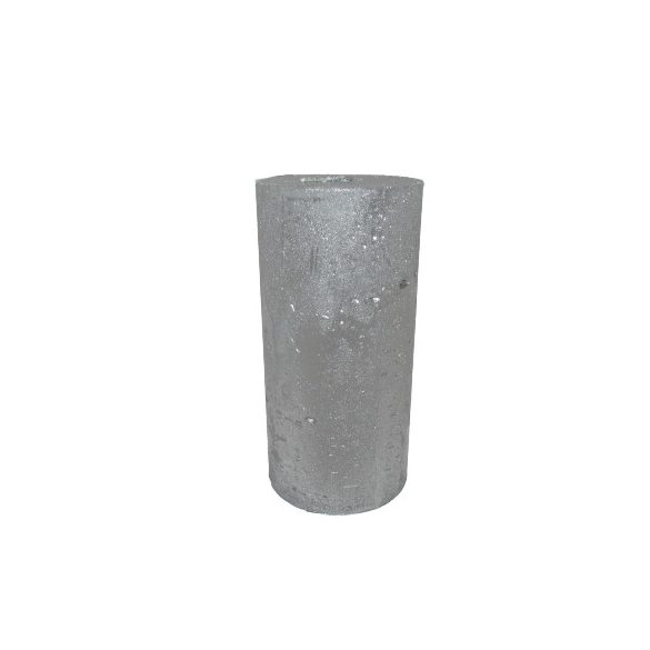 Gyertya rusztikus adventi ezüst színű 5 cm X 10 cm, 4db/csomag