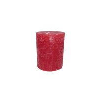   Gyertya rusztikus adventi piros színű 5 cm X 6 cm, 4db/csomag