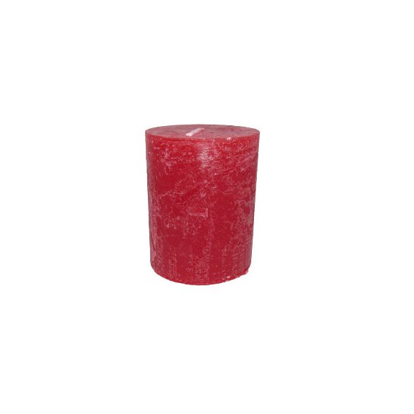Gyertya rusztikus adventi piros színű 5 cm X 6 cm, 4db/csomag