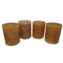   Gyertya rusztikus adventi méz színű 5 cm X 6 cm, 4db/csomag