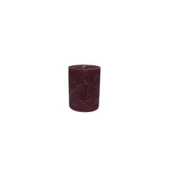 Gyertya rusztikus adventi bordó színű 5 cm X 6 cm, 4db/csomag