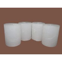   Gyertya rusztikus adventi fehér színű 6 cm X 7 cm, 4db/csomag