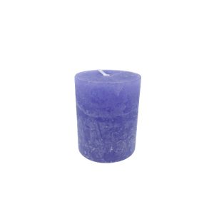 Gyertya rusztikus adventi lila színű 6 cm X 7 cm, 4db/csomag