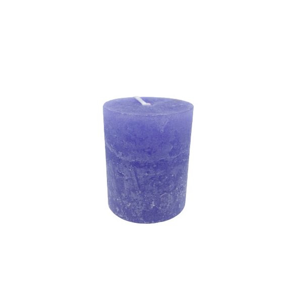 Gyertya rusztikus adventi lila színű 6 cm X 7 cm, 4db/csomag