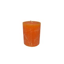   Gyertya rusztikus adventi narancs színű 6 cm X 7 cm, 4db/csomag