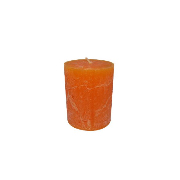 Gyertya rusztikus adventi narancs színű 6 cm X 7 cm, 4db/csomag
