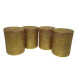 Gyertya rusztikus adventi arany színű 6 cm X 7 cm, 4db/csomag