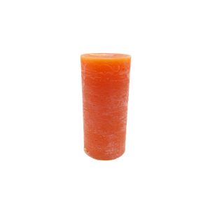 Gyertya rusztikusadventi narancs színű 7 cm X 15 cm