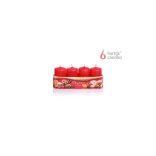 Gyertya adventi piros karácsonyi füszeres illatú 4x7 cm 4 db/cs