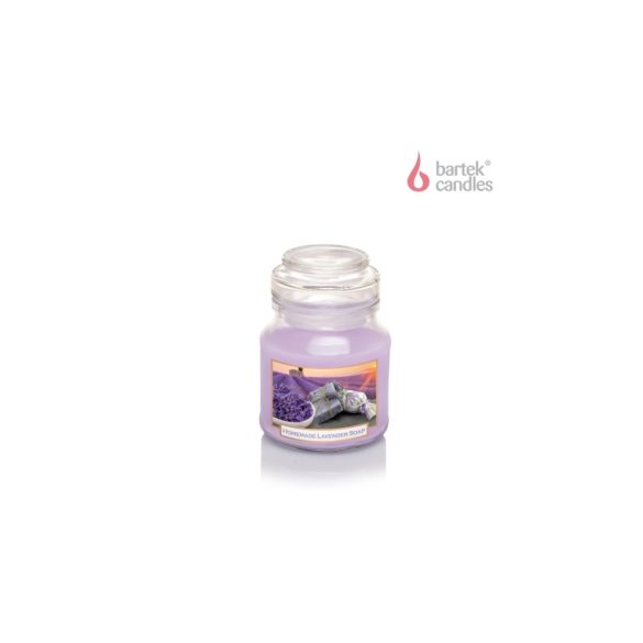 Illatgyertya üvegben tetővel levendula illatú 130 g